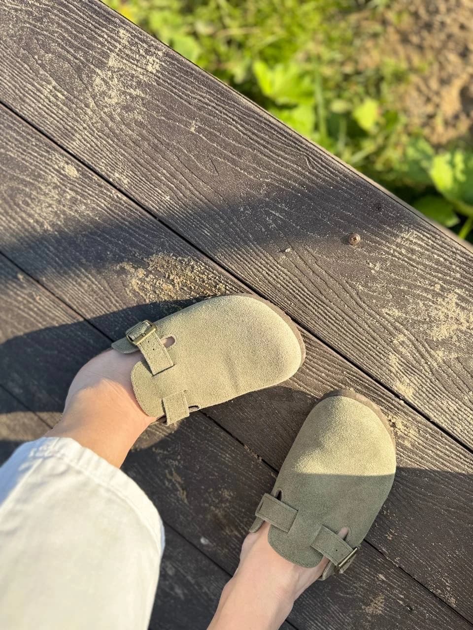 Comwarm Mode Women's Suede Mules House Slippers Men's Clogs Cork Footbed Sandals with Arch Support Outdoor Beach Slides Home Shoes view 6