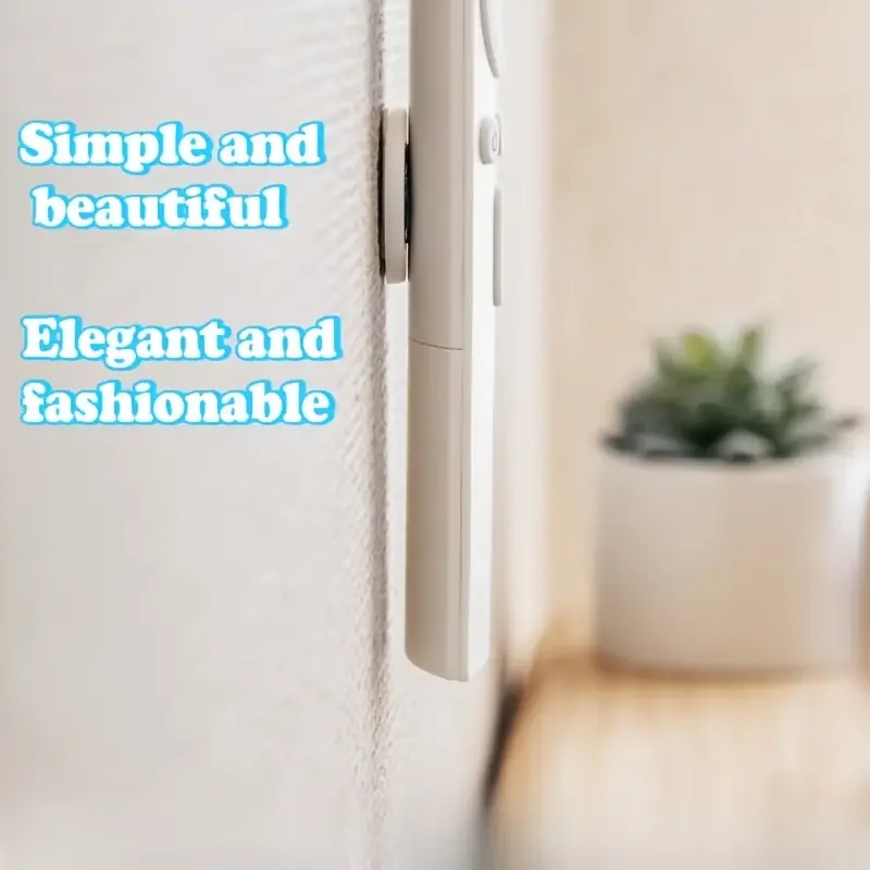 3pcs No Drill Magnetic Remote Holder - Wall Mount for TV/AC/DVD Remotes, White Space-Saving Design view 3