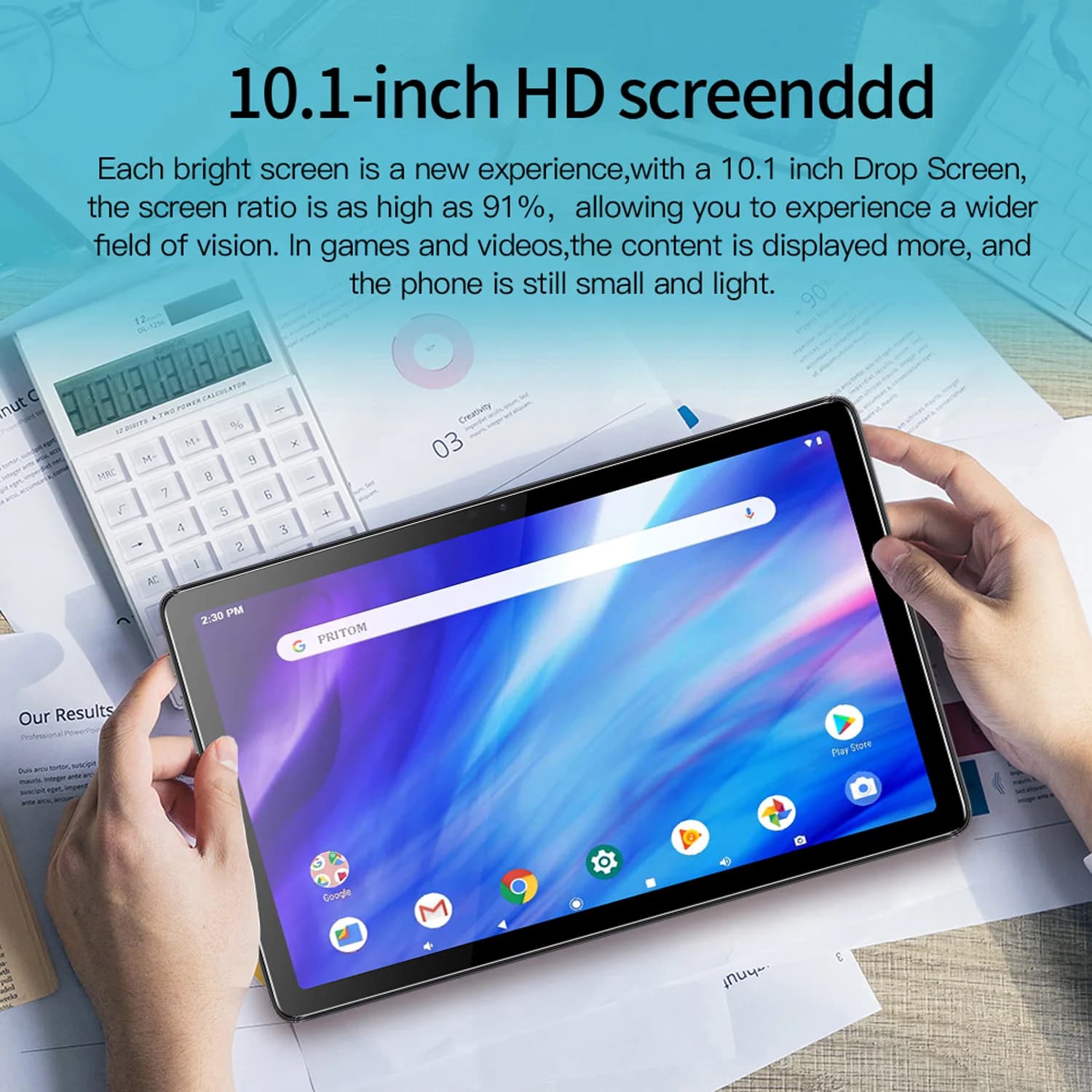 New 10.1 Inch Android Tablet Pc Google Play Octa Core Dual Cameras Dual SIM 3G Phone Call Tablets Bluetooth Wifi 4GB+64GB ROM view 3