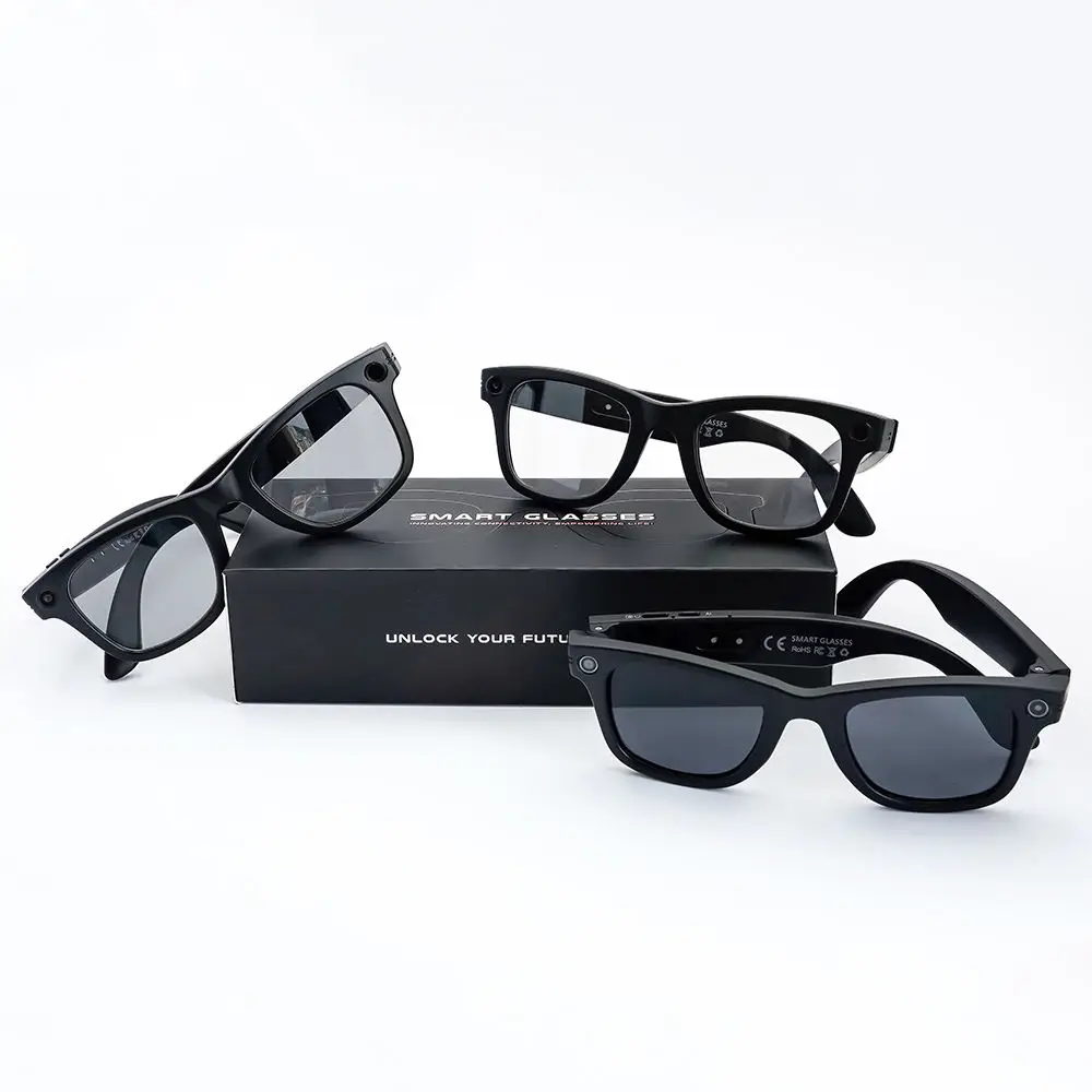 2026 SANVNET GS4 MAX Smart Eyewear 8MP Video Camera Sunglasses Wi-Fi Transfer Audio Record Smart AI Glasses with Dual Lenses view 3