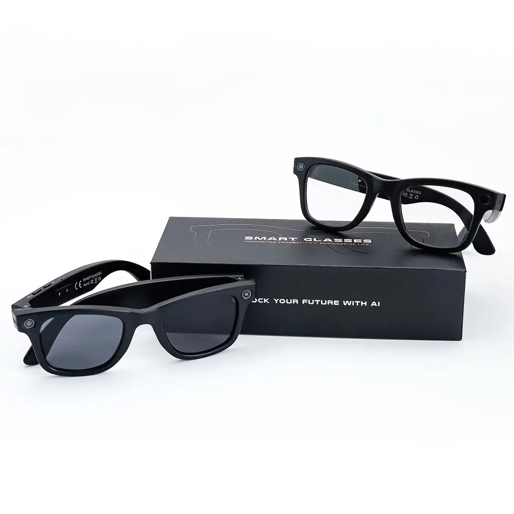 2026 SANVNET GS4 MAX Smart Eyewear 8MP Video Camera Sunglasses Wi-Fi Transfer Audio Record Smart AI Glasses with Dual Lenses view 2