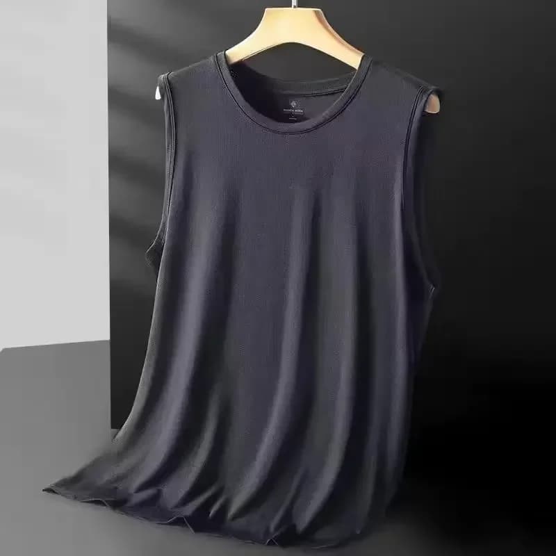 Men's Ice Silk Mesh Vest Lightweight Sports Summer Wear Sleeveless T-shirt Tank Top Casual Fashion Outerwear view 4