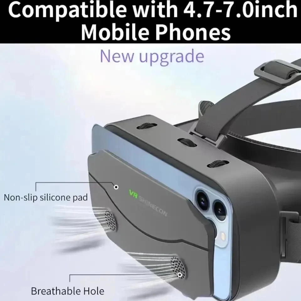 Lunettes de réalité virtuelle 3D VR, appareils de casque, lentilles de casque, lunettes intelligentes pour Smartphones, téléphone portable, jeu Mobile, ensemble de visionneuse Viar - AliExpress 44 view 4