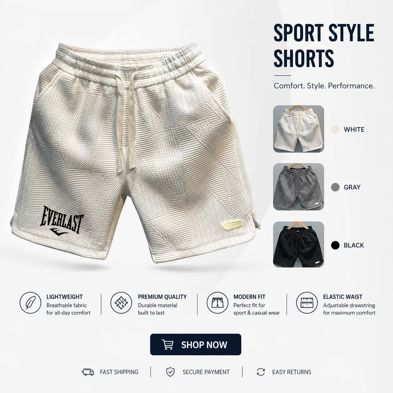 casual sports shorts